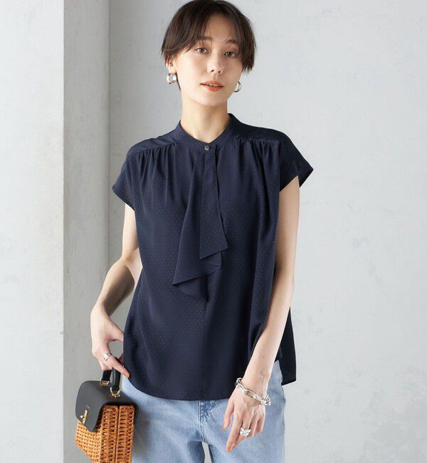 SHIPS for women「〈手洗い可能〉スカーフ タイ フレンチ スリーブ ブラウス ◇」|シャツ・ブラウス|