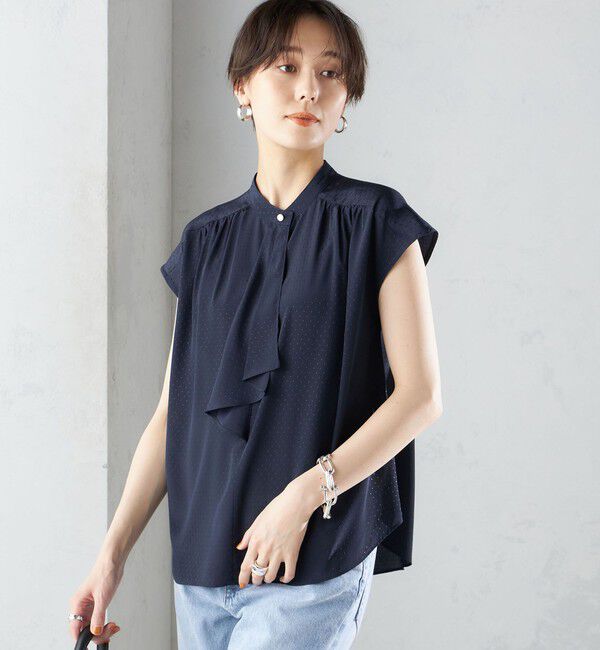 SHIPS for women「〈手洗い可能〉スカーフ タイ フレンチ スリーブ ブラウス ◇」|シャツ・ブラウス|