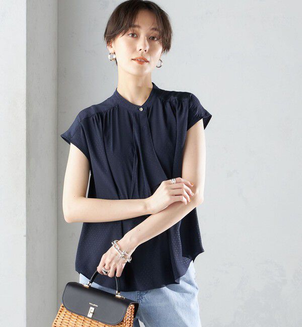 SHIPS for women「〈手洗い可能〉スカーフ タイ フレンチ スリーブ ブラウス ◇」|シャツ・ブラウス|