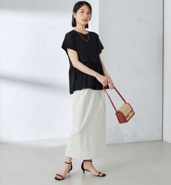 SHIPS for women「〈接触冷感〉コットン ナイロン ペプラム プルオーバー」|Tシャツ・カットソー|