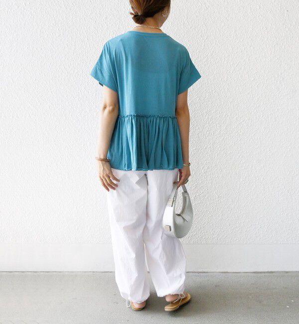 SHIPS for women「〈接触冷感〉コットン ナイロン ペプラム プルオーバー」|Tシャツ・カットソー|