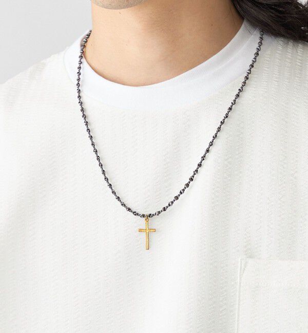 SHIPS「【WEB限定/SHIPS別注】OJO DE MEX: フェイクストーン ネックレス」|ネックレス|ブラック