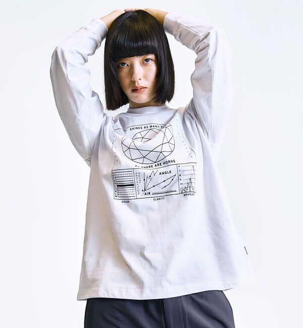 SHIPS「City Ambient Products: SHELTECH(R) グラフィック 長袖Tシャツ」|Tシャツ・カットソー|