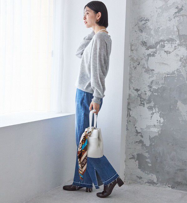 SHIPS for women「〈手洗い可能〉モヘヤ パイル Vネック プルオーバー」|ニット・セーター|