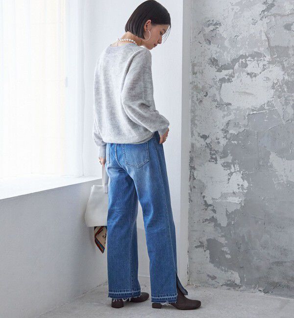 SHIPS for women「〈手洗い可能〉モヘヤ パイル Vネック プルオーバー」|ニット・セーター|