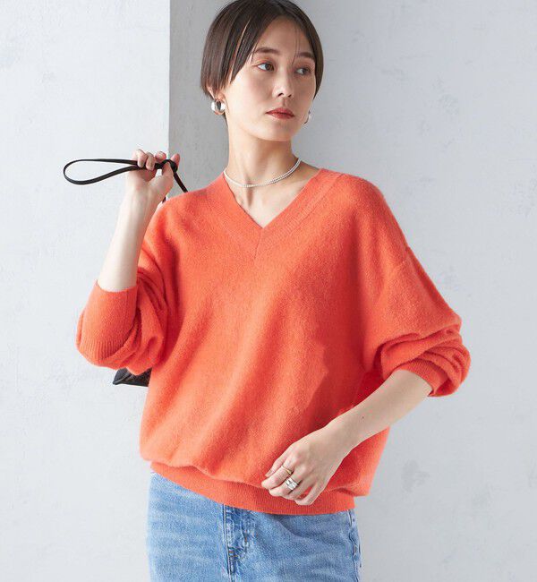 SHIPS for women「〈手洗い可能〉モヘヤ パイル Vネック プルオーバー」|ニット・セーター|