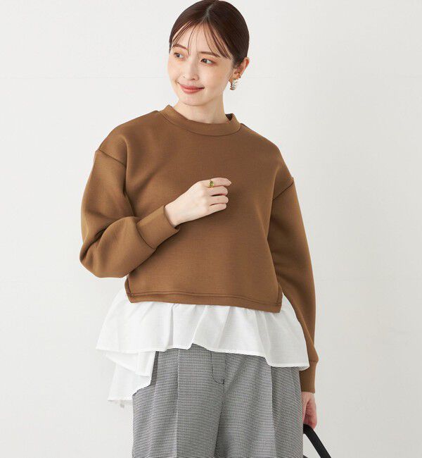 SHIPS Colors 「SHIPS Colors:〈洗濯機可能〉ダンボール フハクドッキング トップス」|Tシャツ・カットソー|