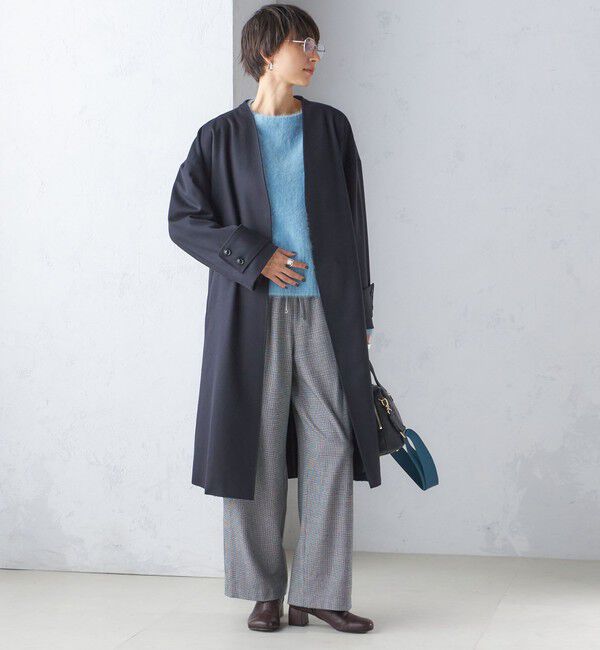 SHIPS for women「MANTECO ノーカラー コート」|ノーカラーコート|