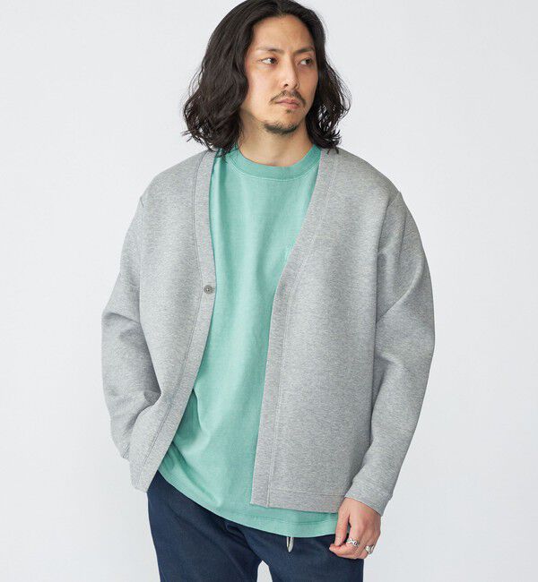 SHIPS「【WEB限定】SHIPS: ガスコットン ダブルニット 1ボタン カーディガン (セットアップ対応)」|カーディガン|