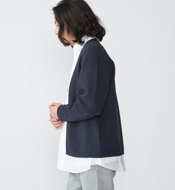 SHIPS「【WEB限定】SHIPS: ガスコットン ダブルニット 1ボタン カーディガン (セットアップ対応)」|カーディガン|