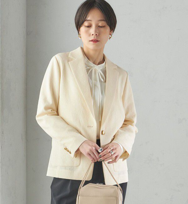 SHIPS for women「〈手洗い可能〉ストレッチ混 シングル 1ボタン テーラード ジャケット」|テーラードジャケット|