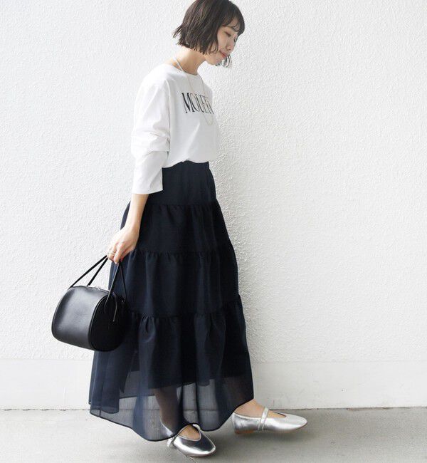 SHIPS for women「オーガンジー ティアード スカート」|スカート|