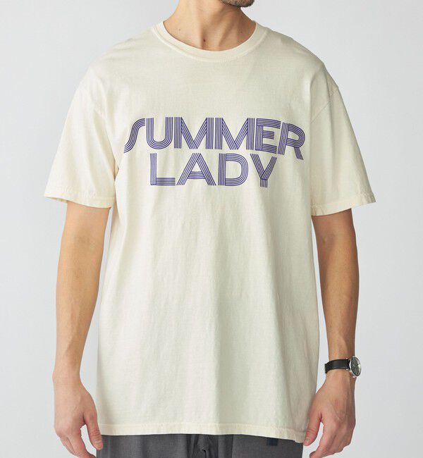 SHIPS「【SHIPS別注】THE DAY ON THE BEACH: ガーメントダイ プリント Tシャツ」|Tシャツ・カットソー|