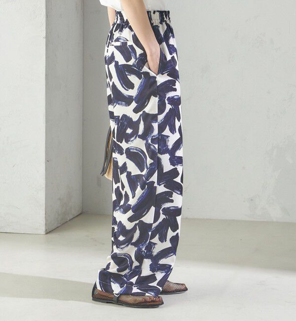 SHIPS for women「〈手洗い可能〉サテン プリント ドロスト パンツ」|その他|
