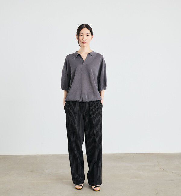 SHIPS「【City Ambient Products別注】crepuscule: JAPAN PAPER SKIPPER ニットポロ」|ポロシャツ|