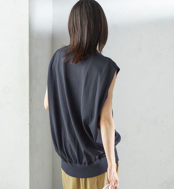 SHIPS for women「〈接触冷感 / 手洗い可能〉アイスコットン フレンチ スリーブ ジレ カーディガン」|ベスト・ジレ|