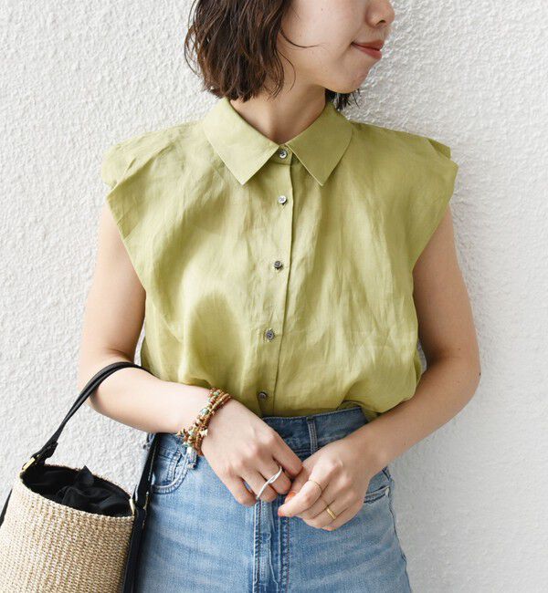 SHIPS for women「〈手洗い可能〉ラミー 4 ギャザー スリーブ ブラウス」|シャツ・ブラウス|