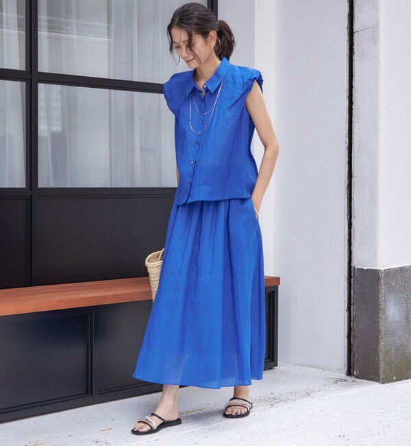 SHIPS for women「〈手洗い可能〉ラミー 4 ギャザー スリーブ ブラウス」|シャツ・ブラウス|