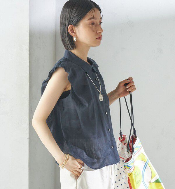 SHIPS for women「〈手洗い可能〉ラミー 4 ギャザー スリーブ ブラウス」|シャツ・ブラウス|