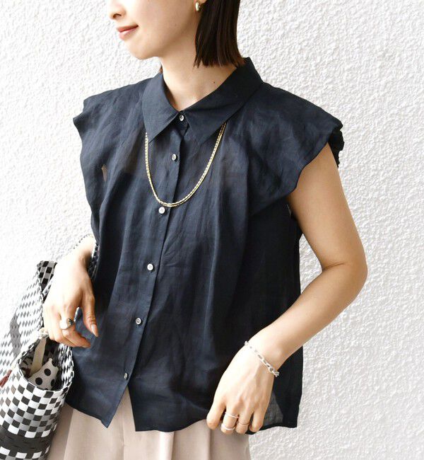 SHIPS for women「〈手洗い可能〉ラミー 4 ギャザー スリーブ ブラウス」|シャツ・ブラウス|