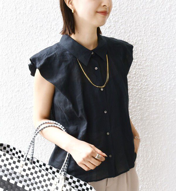 SHIPS for women「〈手洗い可能〉ラミー 4 ギャザー スリーブ ブラウス」|シャツ・ブラウス|