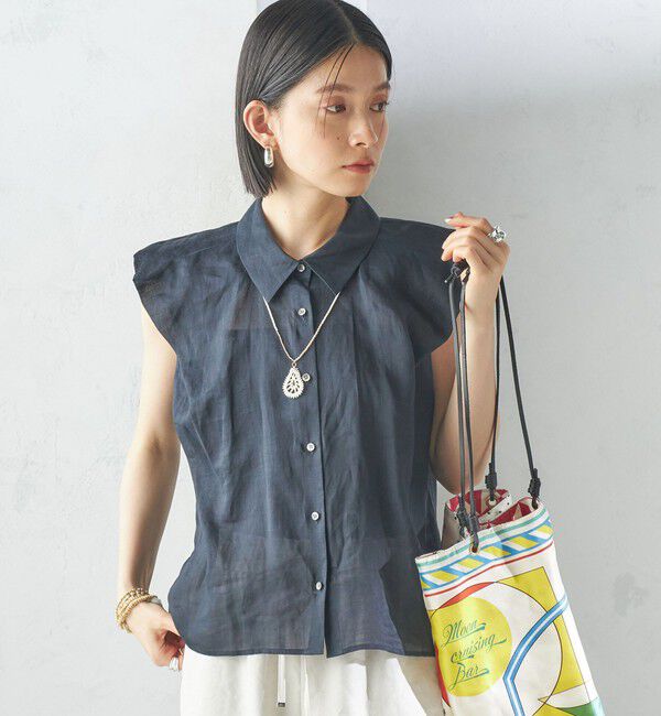 SHIPS for women「〈手洗い可能〉ラミー 4 ギャザー スリーブ ブラウス」|シャツ・ブラウス|