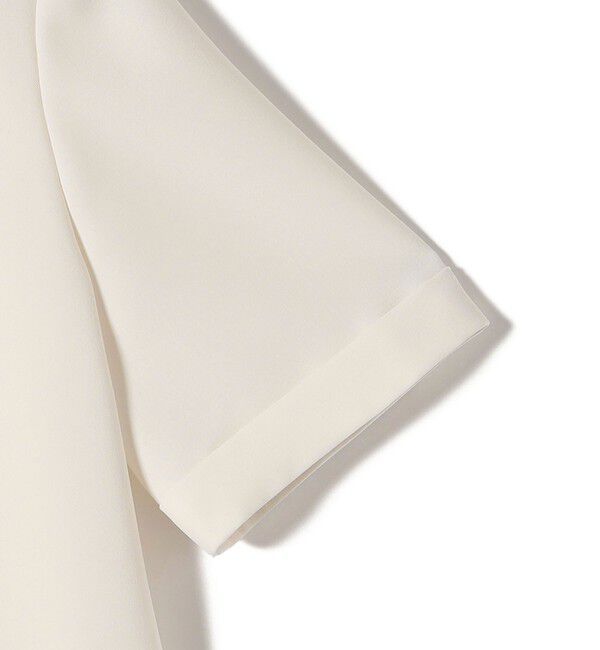 SHIPS for women「〈手洗い可能〉パイピング キーネック 半袖 ブラウス」|シャツ・ブラウス|