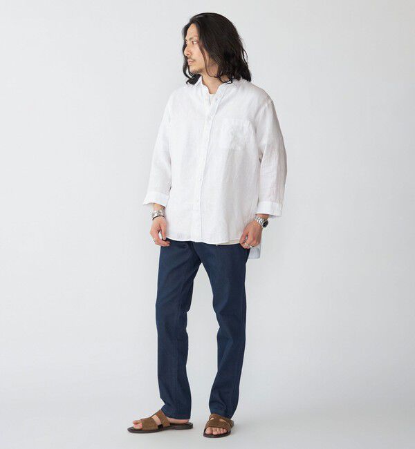 SHIPS「SHIPS: レイモンド レギュラーカラー リネン 7スリーブ シャツ」|シャツ・ブラウス|