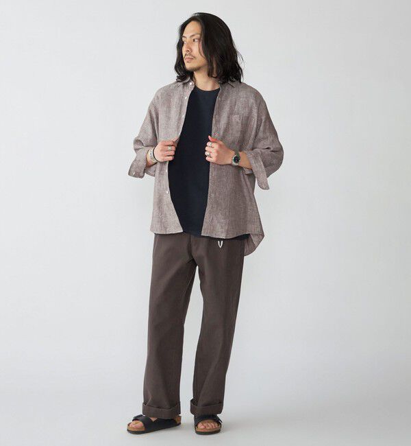 SHIPS「SHIPS: レイモンド レギュラーカラー リネン 7スリーブ シャツ」|シャツ・ブラウス|