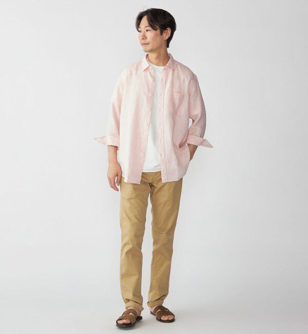 SHIPS「SHIPS: レイモンド レギュラーカラー リネン 7スリーブ シャツ」|シャツ・ブラウス|