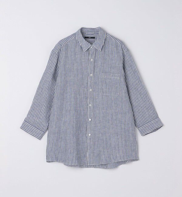 SHIPS「SHIPS: レイモンド レギュラーカラー リネン 7スリーブ シャツ」|シャツ・ブラウス|