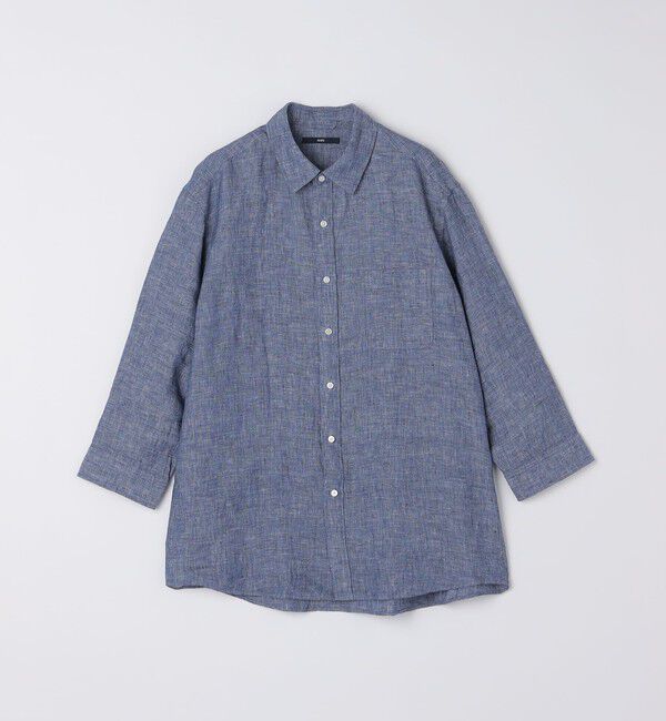 SHIPS「SHIPS: レイモンド レギュラーカラー リネン 7スリーブ シャツ」|シャツ・ブラウス|