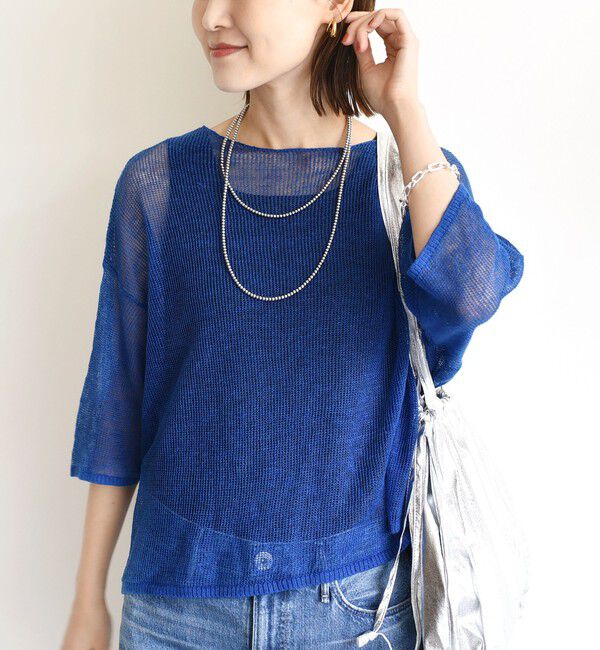 SHIPS for women「〈手洗い可能〉イタリアン シアー リネン プルオーバー」|ニット・セーター|