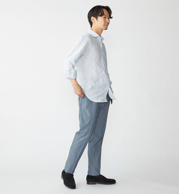 SHIPS「SHIPS: ウォッシュド リネン ストライプ シャツ」|シャツ・ブラウス|