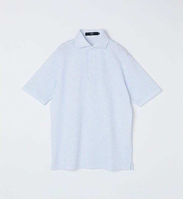 SHIPS Colors 「SHIPS Colors:〈吸水速乾〉カノコ プリント ワイドカラー ポロシャツ」|ポロシャツ|ライトブルー