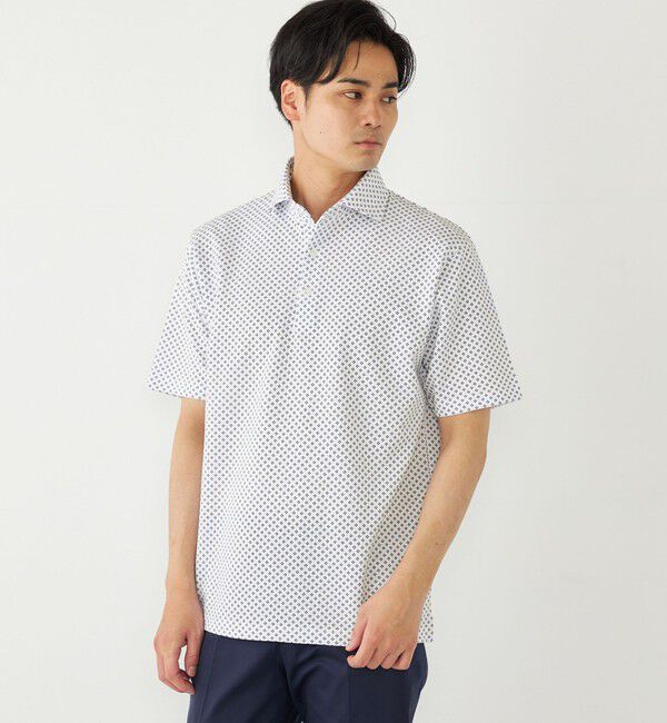 SHIPS Colors 「SHIPS Colors:〈吸水速乾〉カノコ プリント ワイドカラー ポロシャツ」|ポロシャツ|