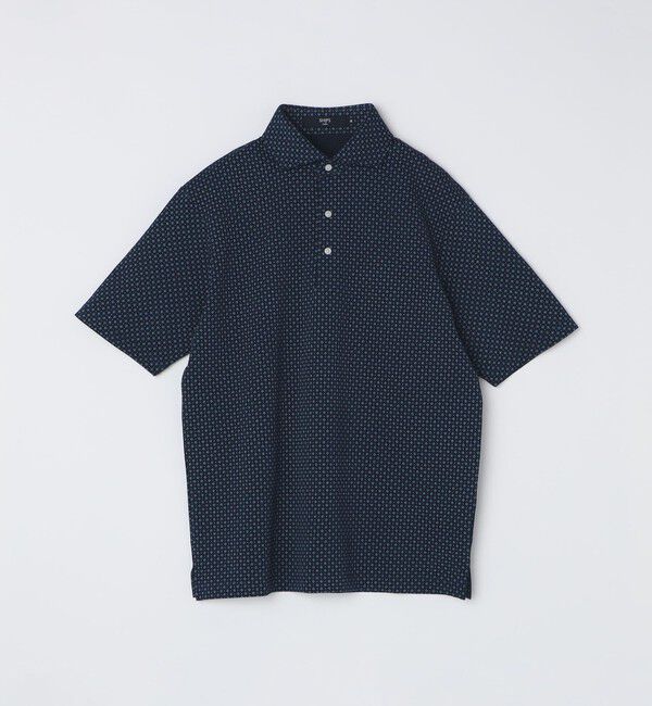 SHIPS Colors 「SHIPS Colors:〈吸水速乾〉カノコ プリント ワイドカラー ポロシャツ」|ポロシャツ|ダークブルー