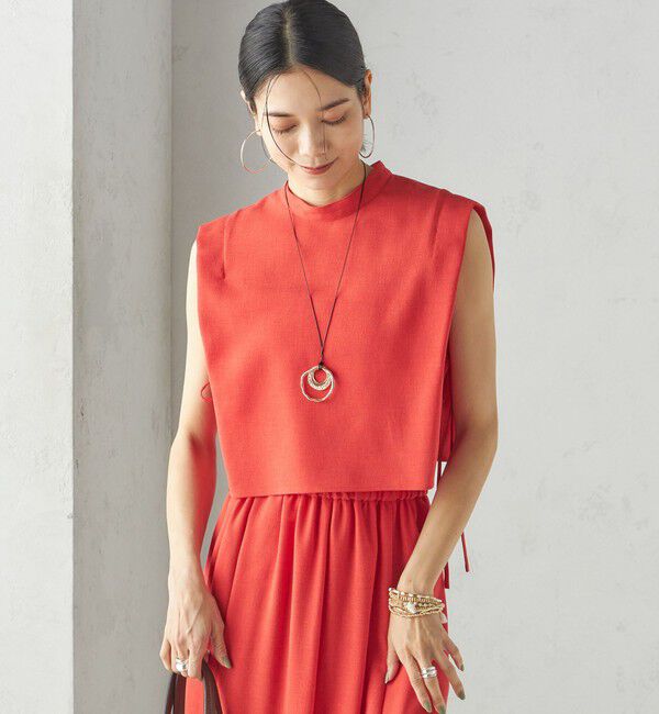 SHIPS for women「小泉里子コラボ:〈手洗い可能〉スラブ 綿麻混 ブラウス」|シャツ・ブラウス|