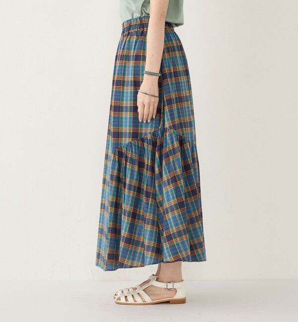 SHIPS Colors 「SHIPS Colors:〈手洗い可能〉マドラスチェック ギャザー スカート◇」|スカート|