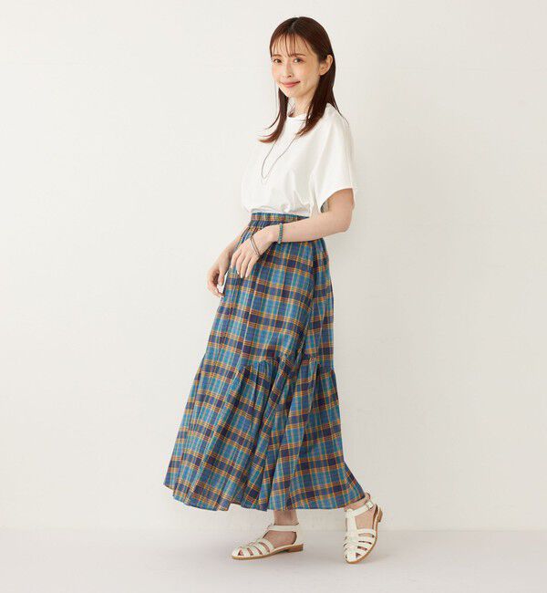 SHIPS Colors 「SHIPS Colors:〈手洗い可能〉マドラスチェック ギャザー スカート◇」|スカート|