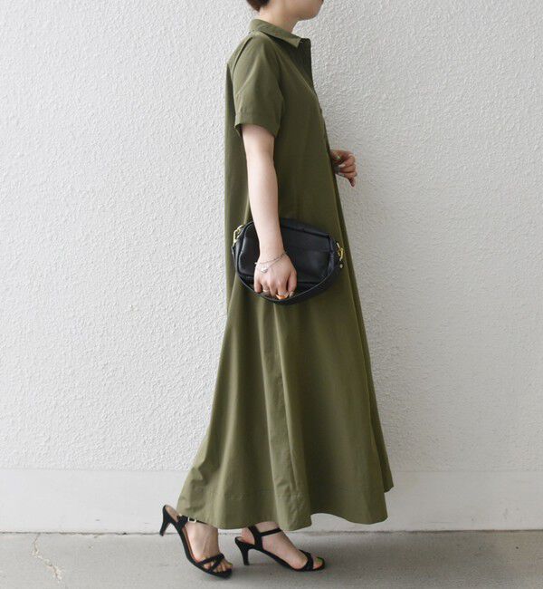 SHIPS any「SHIPS any:〈洗濯機可能〉タイプライター スキッパー フレア シャツ ワンピース」|ワンピース|