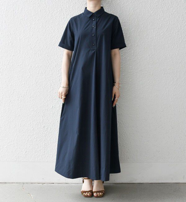 SHIPS any「SHIPS any:〈洗濯機可能〉タイプライター スキッパー フレア シャツ ワンピース」|ワンピース|