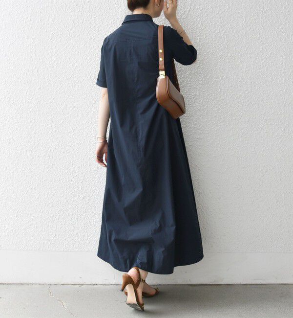 SHIPS any「SHIPS any:〈洗濯機可能〉タイプライター スキッパー フレア シャツ ワンピース」|ワンピース|