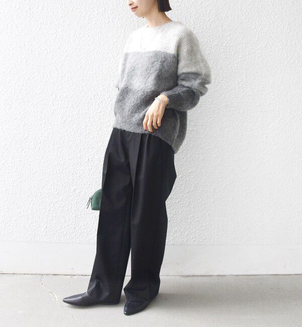 SHIPS for women「【WEB限定】〈手洗い可能〉モヘヤ混 グラデーション ニット プルオーバー」|ニット・セーター|