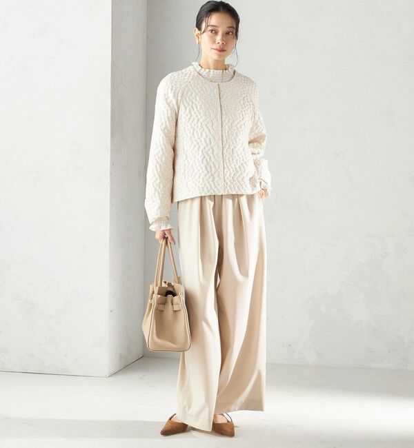 SHIPS for women「ミニ フラワー ジャカード ブルゾン（セレモニー対応可）」|ブルゾン・スタジャン|