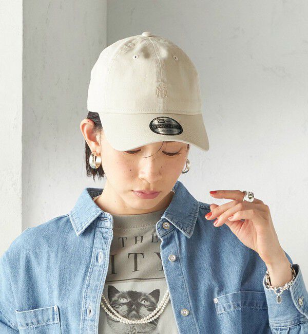 SHIPS for women「《一部追加予約》【SHIPS別注】NEW ERA: NEW MINI LOGO」|キャップ・キャスケット|ベージュ