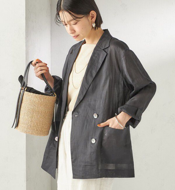 SHIPS for women「《一部予約》〈手洗い可能〉ラミー 4 ジャケット 26SS」|テーラードジャケット|ダークグレー