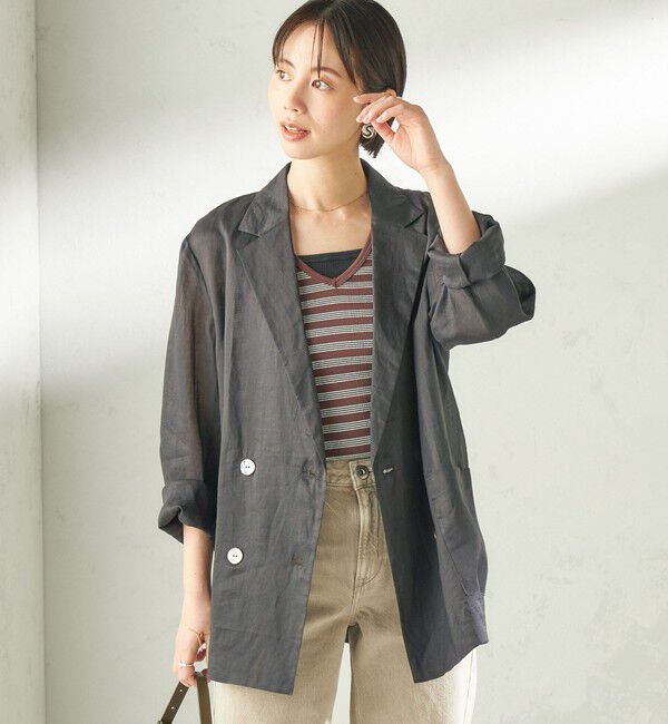 SHIPS for women「《一部予約》〈手洗い可能〉ラミー 4 ジャケット 26SS」|テーラードジャケット|