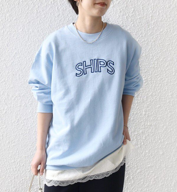 SHIPS for women「【WEB限定】SHIPS ラウンド ロゴ 刺繍 スウェット」|スウェット・ジャージ|