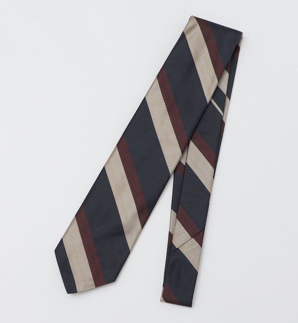 SHIPS「【SHIPS別注】TUDOR ROSES: シルク ヘリンボーン レジメンタル ネクタイ」|ネクタイ・蝶ネクタイ|